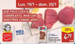 ALDI GOLDEN SEAFOOD Filetes de atún oferta