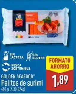 ALDI GOLDEN SEAFOOD Palitos de surimi 1,89 oferta