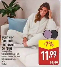 ALDI UP2FASHION Conjunto homewear de felpa oferta