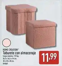 ALDI Home creation - taburete con almacenaje oferta