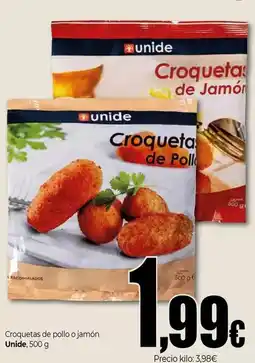 Unide Supermercados Unide - croquetas de pollo o jamon oferta