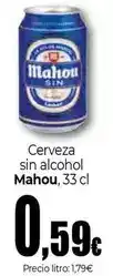 Unide Supermercados Mahou - cerveza sin alcohol oferta