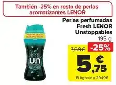 Carrefour Market Lenor - perlas perfumadas fresh unstoppables oferta