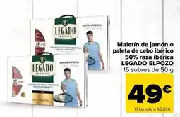 Carrefour Legado elpozo - maletin de jamon o paleta de cebo iberico 50% raza iberica oferta