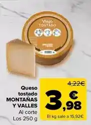 Carrefour Montañas y valles - queso tostado oferta