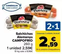 Carrefour Campofrío - salchichas alemanas oferta