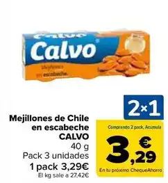 Carrefour Calvo - mejillones de chile en escabeche oferta