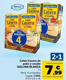 Carrefour Gallina blanca - caldo casero de pollo o cocido oferta