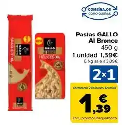 Carrefour Gallo - pastas al bronce oferta