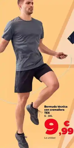 Carrefour Tex - bermuda tecnica con cremallera oferta