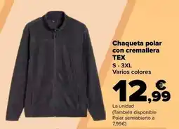 Carrefour Tex - chaqueta polar con cremallera oferta
