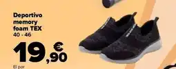 Carrefour Tex - deportivo memory foam oferta