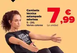Carrefour Tex - camiseta tecnica estampada odorless oferta