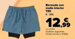 Carrefour Tex - bermuda con malla interior oferta