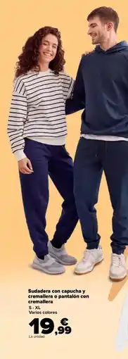 Carrefour Tex - sudadera con capucha y cremallera o pantalon con cremallera oferta