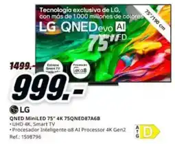 MediaMarkt Lg - qned miniled 75 4k 75qned87agb oferta