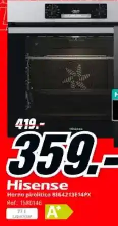 MediaMarkt Hisense - horno pirolítico b16242ie 14px oferta