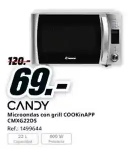 MediaMarkt Candy - microondas con grill cmxg22ds oferta