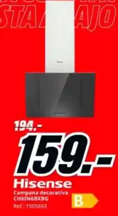 MediaMarkt Hisense - campana decorativa ch61n6bbxb oferta