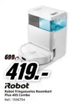 MediaMarkt Irobot - robot friegasuelos roomba plus 405 combo oferta