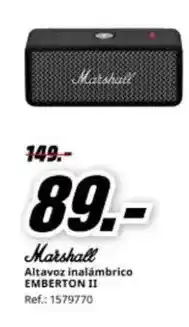 MediaMarkt Us marshall - altavoz inalámbrico oferta