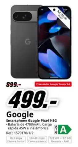 MediaMarkt Google - smartphone pixel 9 5g oferta