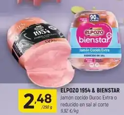 Coviran Elpozo - jamon cocido duroc extra o reducido en sal al corte oferta