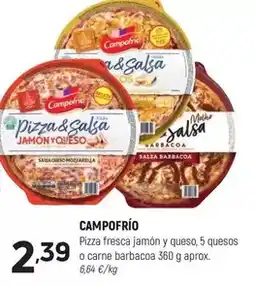Coviran Campofrío - pizza fresca jamón y queso oferta