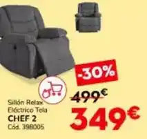 Chef select - sillón relax eléctrico tela