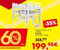 Conforama Conjunto de mesa + 4 sillas oferta