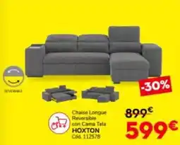 Conforama Chaise longue reversible con cama tela oferta