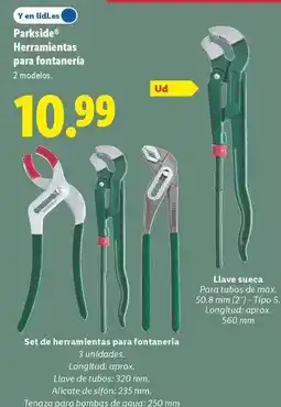 Lidl Parkside - herramientas para fontaneria oferta