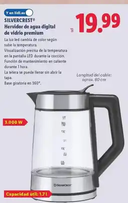 Lidl Silvercrest - heridor de agua digital de vidrio premium oferta