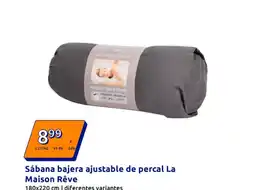Action Sábana bajera ajustable de percal La Maison Rêve oferta