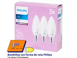 Action PHILIPS Bombillas con forma de vela oferta