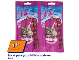 Action WHISKAS Sticks para gatos salmón oferta