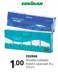 Coviran Coviran - panuelos o panuelos pocket 3 capas pack 10 u oferta