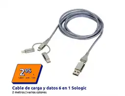 Action SOLOGIC Cable de carga y datos 6 en 1 oferta