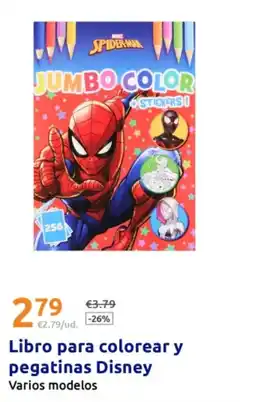 Action Libro para colorear y pegatinas Disney oferta