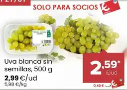 Autoservicios Familia Uva blanca sin semillas oferta