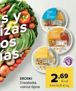 Autoservicios Familia EROSKI Ensalada, varios tipos oferta