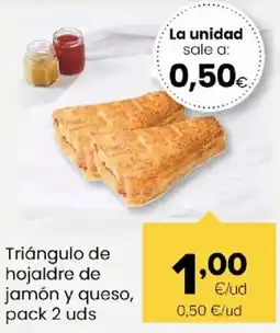 Autoservicios Familia Triángulo de hojaldre de jamón y queso oferta