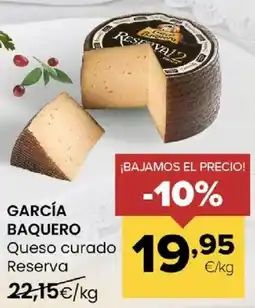 Autoservicios Familia GARCÍA BAQUERO Queso curado Reserva oferta