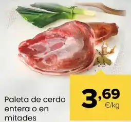 Autoservicios Familia Paleta de cerdo entera o en mitades oferta