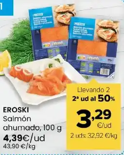 Autoservicios Familia EROSKI Salmón ahumado oferta