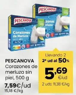 Autoservicios Familia PESCANOVA Corazones de merluza sin oferta
