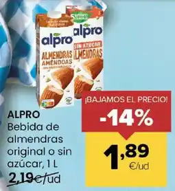 Autoservicios Familia ALPRO Bebida de almendras original o sin azúcar oferta