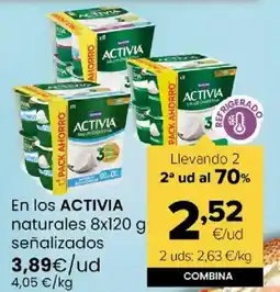 Autoservicios Familia ACTIVIA En los naturales señalizados oferta