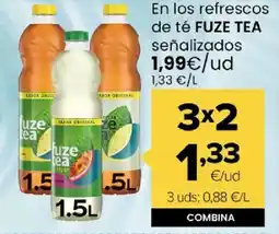 Autoservicios Familia FUZE TEA En los refrescos de té señalizados oferta