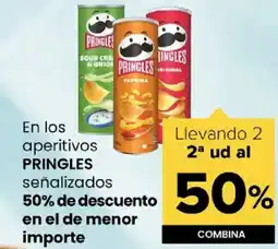 Autoservicios Familia PRINGLES En los aperitivos señalizados oferta